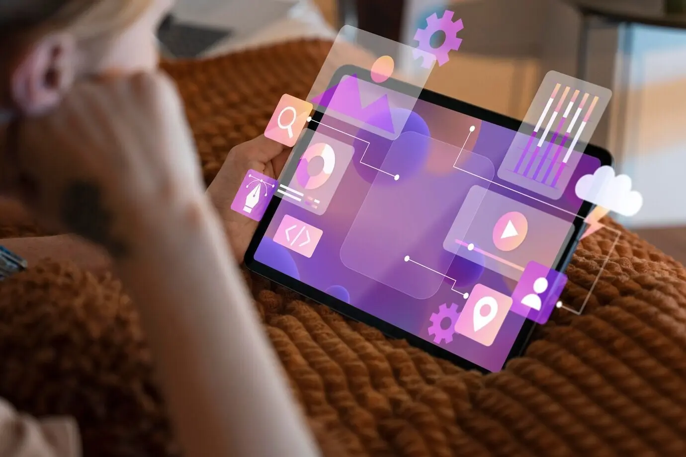 Иллюстрация пользовательского опыта и дизайна интерфейса